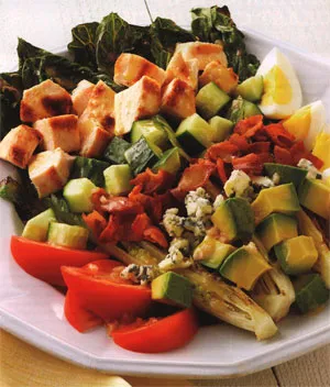 Американский кобб-салат с лимонно-горчичной заправкой