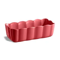 Emile Henry Форма для выпечки прямоугольная с волнистыми бортами Мадлен 28,5х13 см (цвет ваниль, розовый)