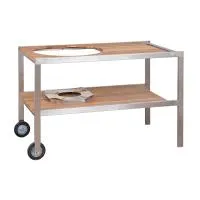 Monolith Стол из нержавеющей стали и тикового дерева для гриля Le Chef