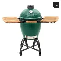 Big Green Egg Керамический гриль размер L с откидными столиками и на подставке