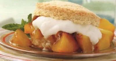 Песочное печенье с персиками