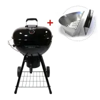 Slow ‘N Sear Kettle Black Edition Угольный гриль 57 см, чёрный (с корзиной SNS Deluxe) 