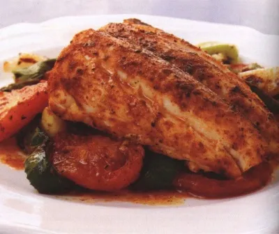 Рыба на сковороде для гриля по-мексикански