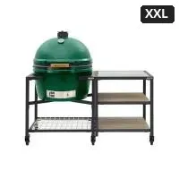 Big Green Egg Керамический гриль размер XXL с модульной подставкой в комбинации с полками