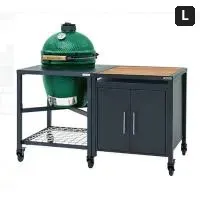 Big Green Egg Керамический гриль размер L с модульной подставкой в комбинации со шкафом