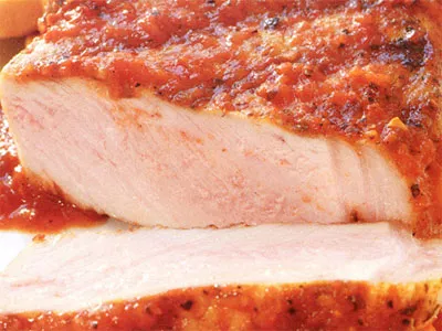 Свиные отбивные с соусом софрито-барбекю