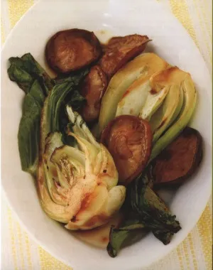 Маринованная капуста пак-чой с грибами шиитаке