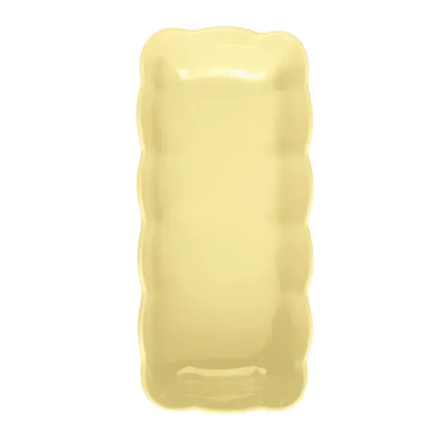 Emile Henry Форма для выпечки прямоугольная с волнистыми бортами Мадлен 28,5х13 см (цвет ваниль, розовый)