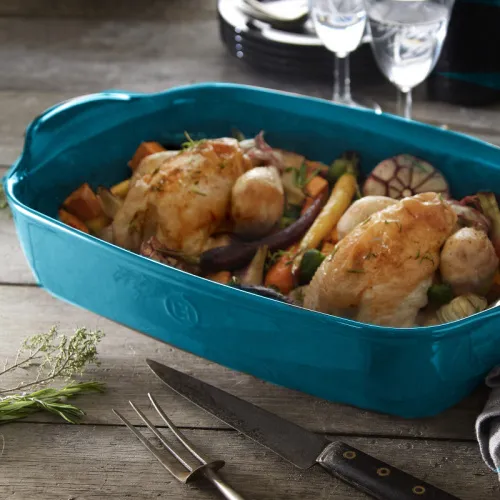 Emile Henry Форма для запекания прямоугольная 42x27см, цвет: лазурь