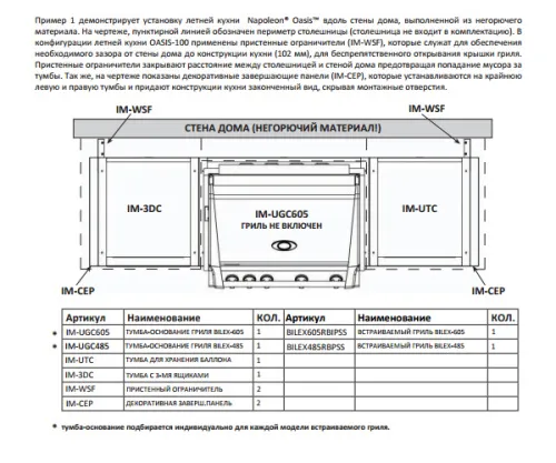 Napoleon Oasis™-100/BILEX- 605 Летняя модульная кухня