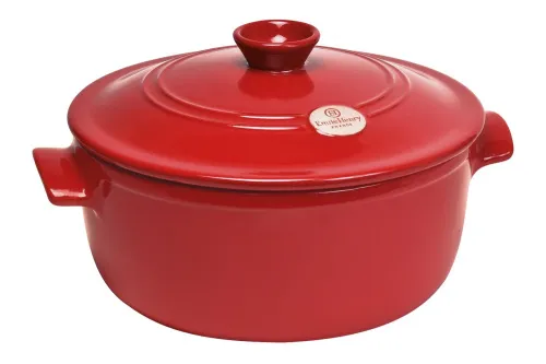 Emile Henry Кастрюля круглая 4 л, 26 см, цвет: гранат