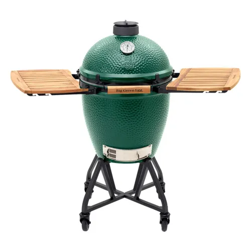 Big Green Egg Керамический гриль размер L с откидными столиками и на подставке