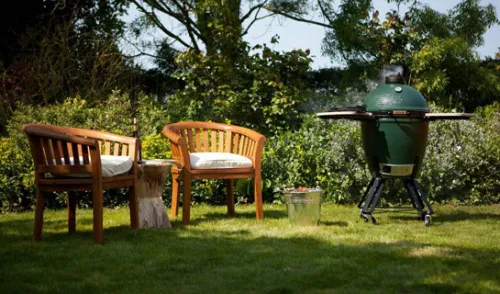 Big Green Egg Керамический гриль размер XL с откидными столиками и на подставке