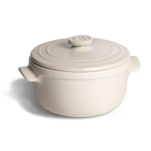 Emile Henry Кокотница для запекания, 0,55л, Solo (цвет опал, базальт)