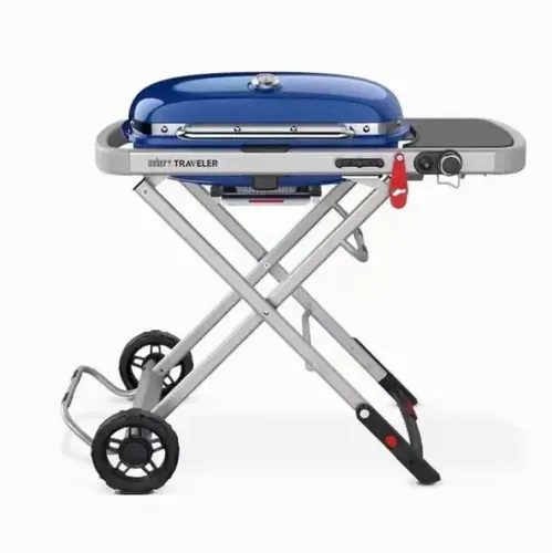 Weber Traveler гриль газовый портативный, синий