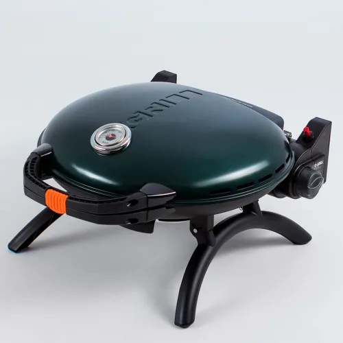 Pro Iroda O-GRILL 700T bicolor гриль газовый переносной, черный-зеленый + адаптер А