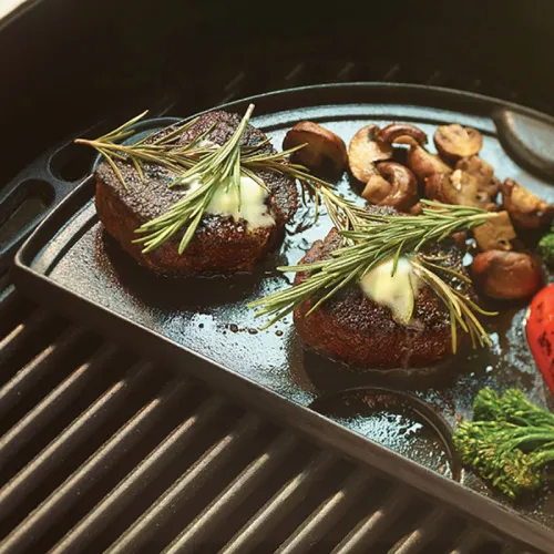 Big Green Egg Сковорода полукруглая чугунная для гриля ХL и 2XL