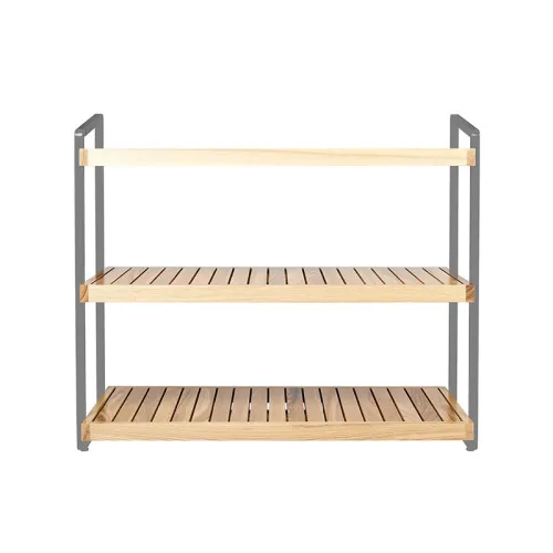 Advance Frame wood стеллаж 3 полки (серый)