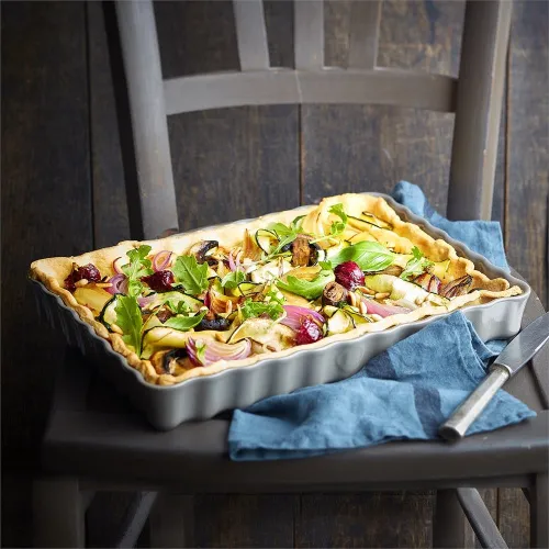 Emile Henry Форма для пирога прямоугольная, 24х34 см цвет: гранат