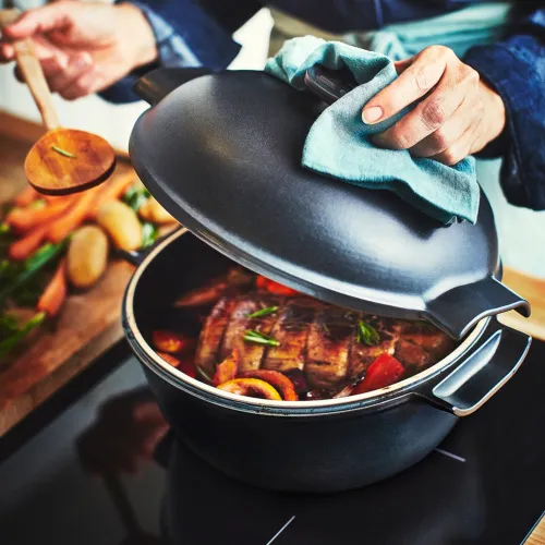 Emile Henry Кастрюля 4 л, 26,5 см, керамическая индукционная, серия Delight, цвет: графит