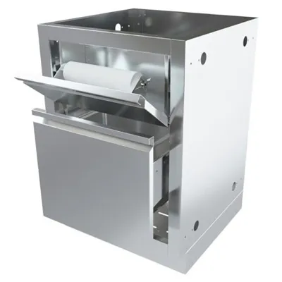 Тумба для мусора с держателем для бумажных полотенец (Сталь)