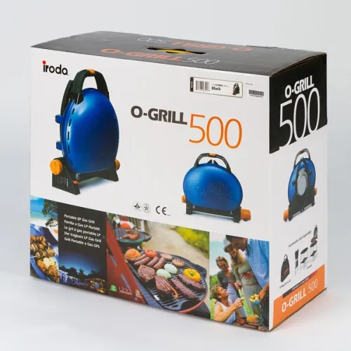 Pro Iroda O-GRILL 500 гриль газовый переносной, синий + адаптер А