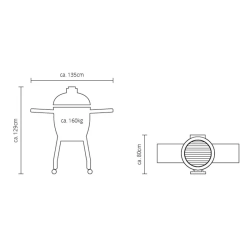 Monolith BASIC Керамический гриль на подставке, 46 см