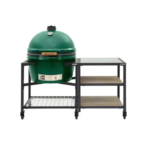 Big Green Egg Керамический гриль размер XXL с модульной подставкой в комбинации с полками
