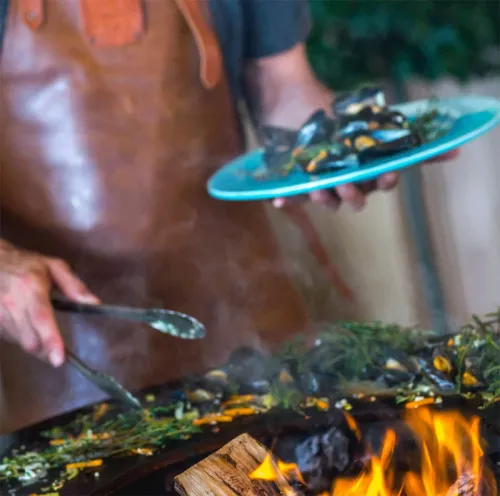 OFYR Classic Black 100-100 Дровяной гриль D100 с поленницей