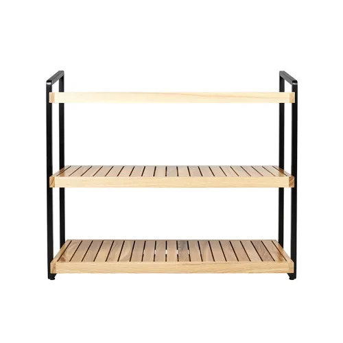 Advance Frame wood стеллаж 3 полки (черный)