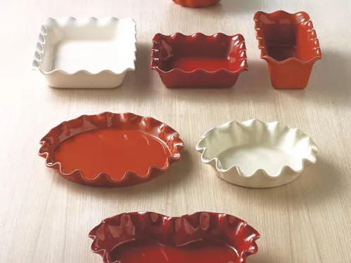Emile Henry Форма для фруктового пирога клафути, цвет: гранат