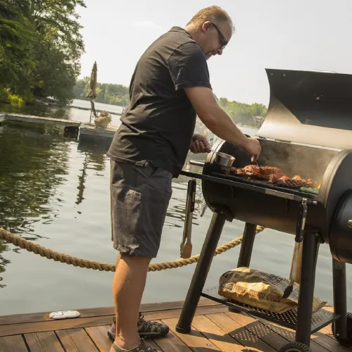 Broil King Regal Offset 400 угольный гриль коптильня