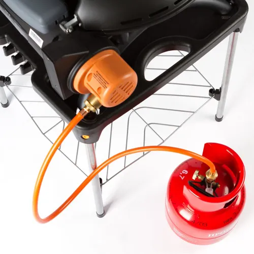 Pro Iroda O-GRILL 500M bicolor гриль газовый переносной, черный-серебряный+ адаптер А