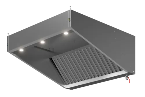 Зонт вытяжной S2 с подсветкой 800х800 ONTARIO