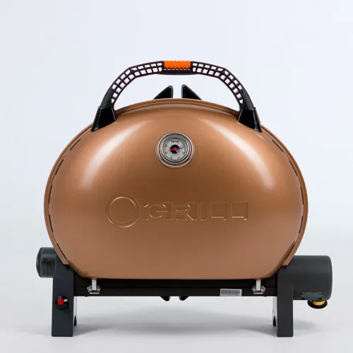 Pro Iroda O-GRILL 500M bicolor гриль газовый переносной, черный-золотой + адаптер А