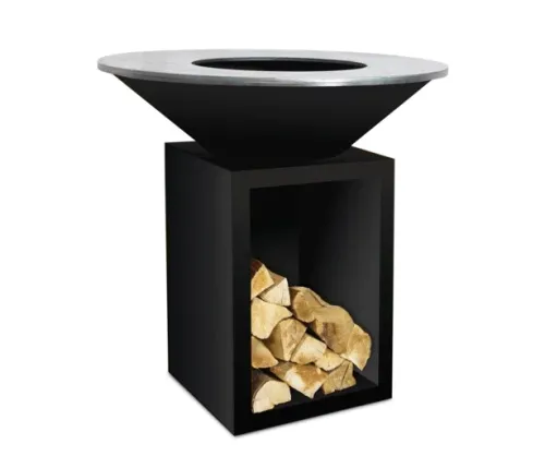 OFYR Classic 85-100 Дровяной гриль D85 с поленницей черный