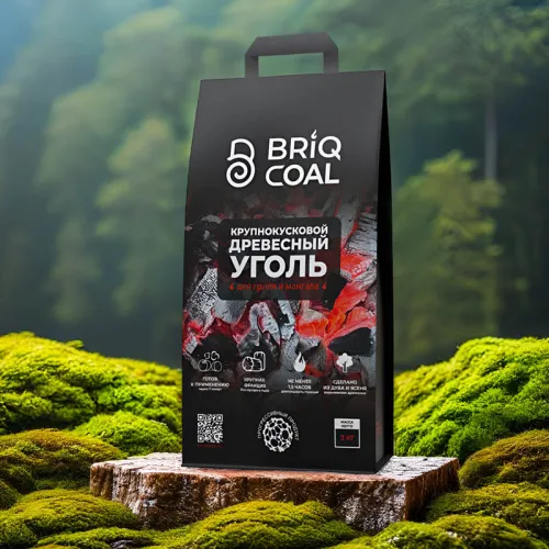 BRIQCOAL Уголь древесный BriqLUMP 3 кг