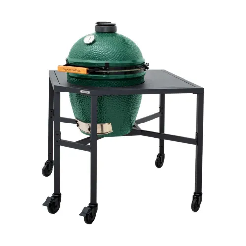 Big Green Egg Керамический гриль размер L с угловой модульной подставкой, рабочим столом и шкафом