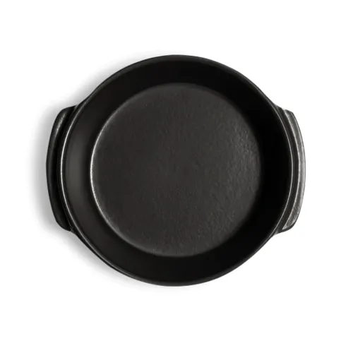 Emile Henry Мини форма круглая для запекания, 0,6 л, Solo (цвет опал, базальт)