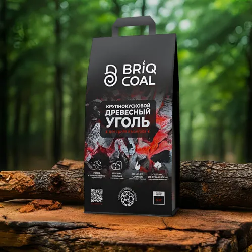 BRIQCOAL Уголь древесный BriqLUMP 3 кг