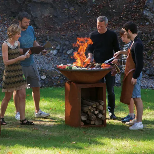 OFYR Classic 85-100 Дровяной гриль D85 с поленницей