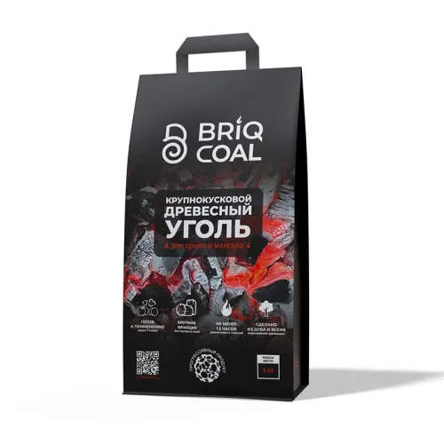 BRIQCOAL Уголь древесный BriqLUMP 3 кг