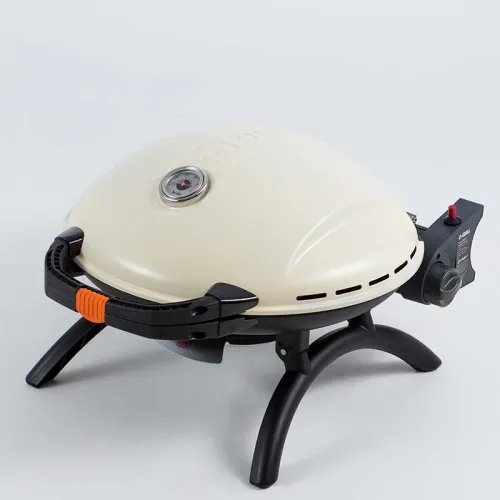Pro Iroda O-GRILL 900MT bicolor гриль газовый переносной, черный-кремовый + адаптер А