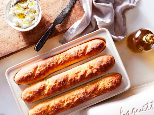 Emile Henry Багетница 39х24 cм цвет лен