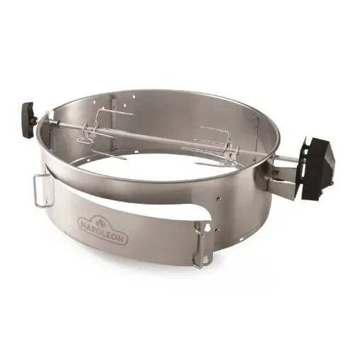 Napoleon Вертел с 2-мя зажимами, экраном и электромотором для угольных грилей