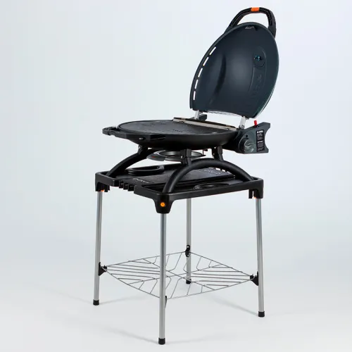 Pro Iroda O-GRILL 700T bicolor гриль газовый переносной, черный-серебрянный + адаптер А