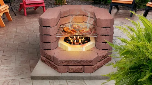 Grillit Костровой очаг с решеткой, кирпичный