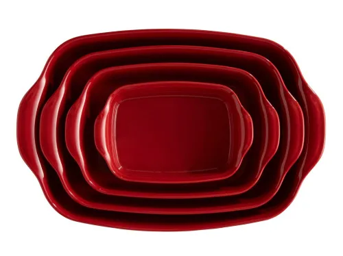 Emile Henry Средняя прямоугольная форма для запекания, цвет: гранат