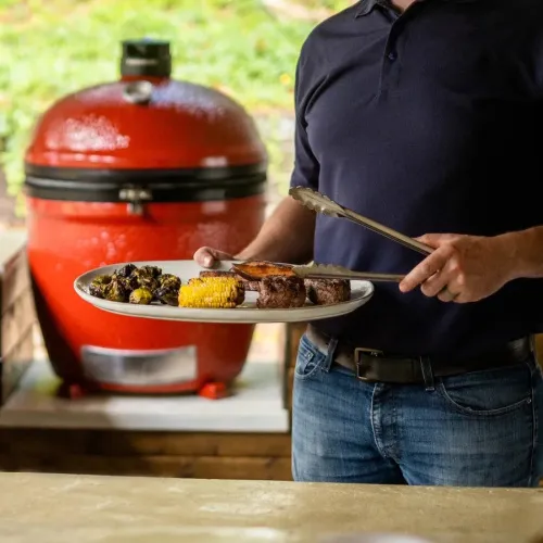 Kamado Joe Big Joe III Red Керамический гриль размер XL стационарный