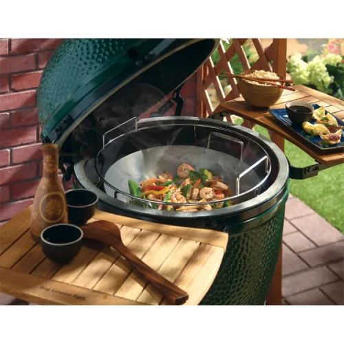 Big Green Egg Керамический гриль размер L с откидными столиками и на подставке